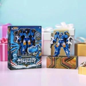 미니특공대 썬더티라 변신로봇 렉스카이저 왼팔 합체 자동차 로보트 전사 역할놀이 어린이