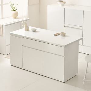 나무뜰 시오 E0 이지수납 광파오븐 인조대리석 아일랜드 홈바 식탁 렌지대 수납장 1600X750 YDF277C