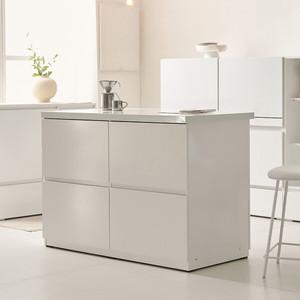 나무뜰 위드 E0 완전수납 광파오븐 인조대리석 아일랜드 홈바 식탁 렌지대 수납장 1200X600 YDF250C