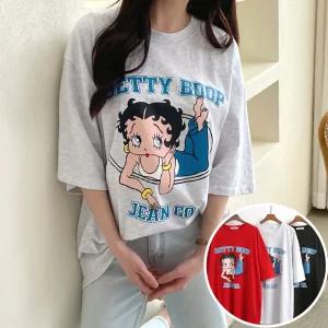 베티 BOX 여성 오버핏 반팔 티셔츠 (3컬러) 박스티 빅사이즈