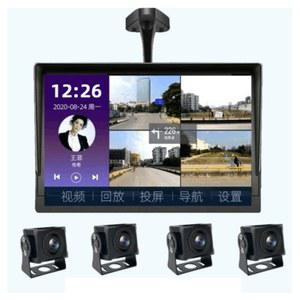 4채널 화물차 블랙박스 후방 산악 128G 10인치 1080P 자전거 트럭 트럭용 캠론