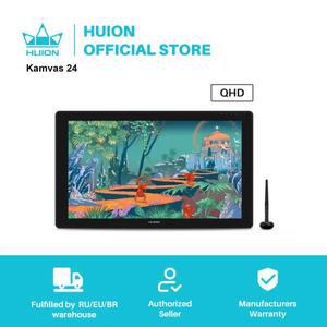 HUION Kamvas 24 그래픽 펜 태블릿 모니터 디스플레이, 23.8 인치 3-in-1 케이블 V15 드라이버, 120% sRGB