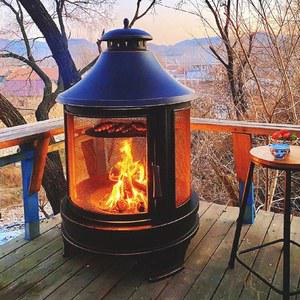 파티오 야외 벽난로형 장작 펠렛 스토브 난로 팬션 화로대 까페 소각 안뜰 연장