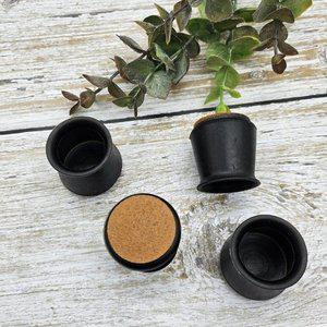 고품질 긁힘방지 실리콘의자발캡 4P 원형 중형 검정색 실리콘의자다리캡 실리콘의자발캡 (WFHV9BD)