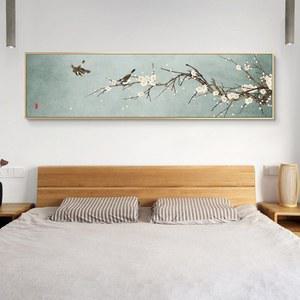 침실 동양화 꽃그림 액자 분전함 아트그림 연꽃 60x80cm 거실 벽인테리어 수묵화 감성