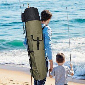 [셀러허브 패션][JHQS0S9U_53DF]로드거치 릴장착 낚시가방 (카키)