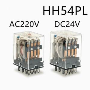 1PCS HH54PL 전자기 릴레이 LED 표시기 HH54P MY4 시리즈 AC 220V DC12V DC 24V HH54P-L MY4NJ