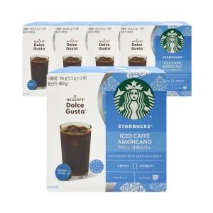 스타벅스 캡슐커피 아이스아메리카노 12개입x5팩 돌체구스토 에스프레소 커피