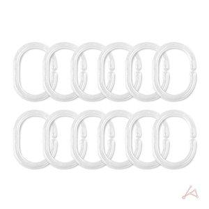 고품질 커튼링 욕실커튼고리 투명 12p 샤워커튼고리 샤워커튼고리 (WFHZHJ6)