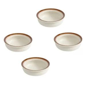 에라토 허니 대접 국그릇 식기 면기 그릇 브라운 4P