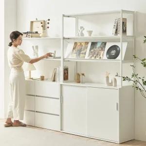 수납장 철제 선반 월플렉스 맘마존 거실 안방 주방 베란다 장식장 책장 슬림 높은 다용도