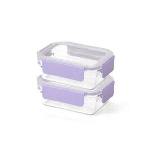 글라스락 퓨어 오븐 베리페리 직사각 700mL 2조