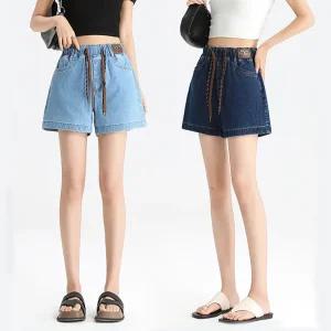 [ 9900원샵 ] RY-9799/ 여름 여성청반바지 밴딩팬츠 스판데님 3부 핫팬츠 숏팬츠 빅사이즈