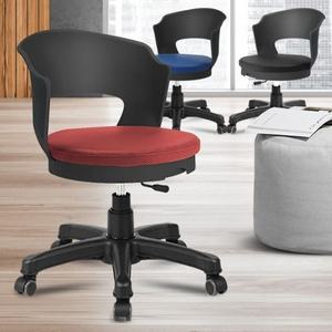 허리보호 병원의자 미용보조 바퀴달린 미니 블랙등받