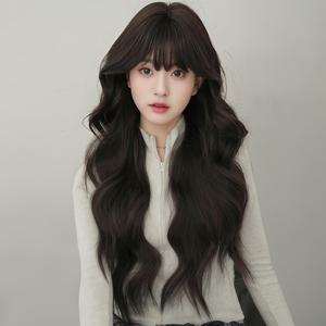 키라비 가발 여성 통가발 긴머리 웨이브 80cm KPE0468