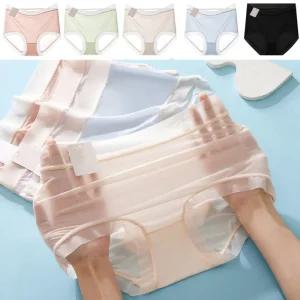 더편함 여성 여름 심리스 노라인 쿨팬티 5매 세트/ 위생 냉감 속옷 