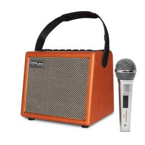 쿨뮤직 프로페셔널 노래방 기계 기타 앰프(1 마이크 포함) 휴대용 블루투스 스피커(OTG 성인/ USB AUX Rec TWS 파트 PA 시스템 지원