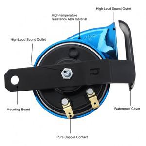 휘슬혼 오토바이 범용 달팽이 경적 사이렌 고음 510HZ 자동차 스쿠터 방수 전기 에어혼 12V 130DB