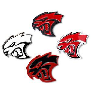 혼다 자동차 2Pcs 자동차 3D 금속 스티커 지옥 고양이 표범 머리 악마 SRT 좌석 Cupra FR Leon Ibiza Mk3 6