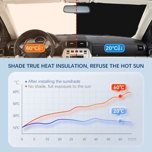 포드 gt  여름 자동차 액세서리 앞 유리 차양 커버 포드 머스탱 GT 안티 UV 그늘에 적합
