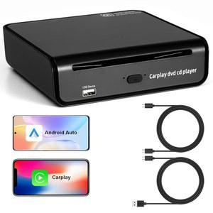 무선 카플레이 및 안드로이드 오토 어댑터가 내장된 차량용 휴대용 외장 USB/Type-C CD DVD 플레이어, 차량 공장 또는 유선 카플레이 애프터마켓 라디오에 사용되는 카플레이 DVD 플레이어