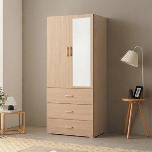 [보루네오]수도권무료 국내생산 LPM 원목손잡이 800도어 3단서랍거울옷장 BJ3135