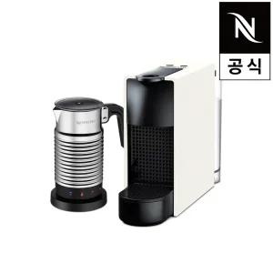 네스프레소 에센자 미니 C30 화이트 캡슐 커피머신 + 에어로치노4