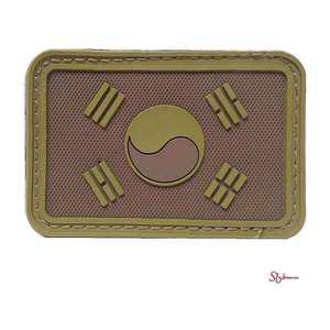 태극기 브라운 PVC 패치yza371