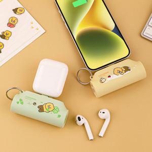 카카오프렌즈 귀여운 춘식이 C타입 도킹형 보조배터리 휴대용 보조배터리 키링 거치대 (C타입 온션)