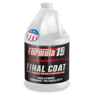 포뮬러 19 세라믹 최종 코팅 광택제 및 보호제 - 자동차, 보트, 오토바이, 자전거 RV용 SiO2 하이브리드 다중 표면, 소수성 자동차 왁스 용액 페인트 보호(1갤런)