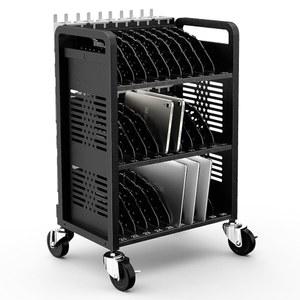 14인치 크롬북 및 태블릿-태블릿 정리 스테이션을 위한 메타텔 30대 모바일 충전 카트 개방형 스테이션 랙(케이블 관리 충전기 구성
