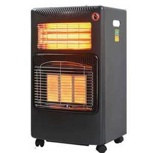 가스 히터 LPG 실내 난로 캐비넷 전기 220V 부탄 겸용 고급