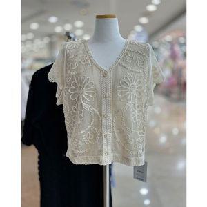 [갤러리아] 부루앤쥬디 아일렛소매자수블라우스 BBRGBL120B