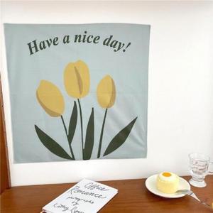 패브릭커튼 인테리어 대형패브릭 노란꽃 빈티지 (41P6K)