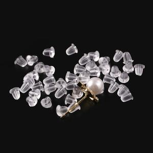 뒷마개 귀걸이 실리콘 클러치 4mm 200개 1팩 DIY 장식 플라스틱 플러그