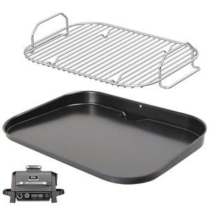 닌자 우드파이어 야외 OG700 시리즈 그릴용 그릴 플레이트 및 로스트 랙 XSKGRDPLT 플랫 탑 팬 부품 스모커 액세서리 1 OG701 OG751에서 7 교체품