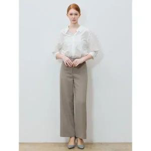 [하프클럽/]스르르 찰랑 히든버튼 와이드 팬츠 (택가격 198000원)