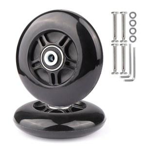 글래더 러기지 캐리어 교체 휠 ABEC7 608-2RS 베어링 포함 사일런트 PU 캐스터 인라인 6mm 액슬 와셔 범용 수리 키트(85x24mm)