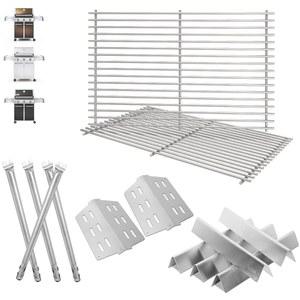 EaJ Weber 부품 교체 E330 그릴 300 SER 전면 제어 노브 향료 바 62783 격자 7524 및 열 디플렉터 7622 버너 튜브 62752용