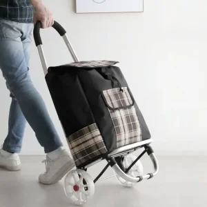튼튼한 북유럽풍 스텐레스 접이식 쇼핑카트 접이식쇼핑카트 장바구니 시장가방