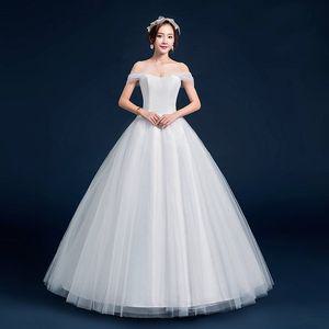 빅사이즈 오프숄더 웨딩드레스 셀프웨딩 스냅촬영 파티룩