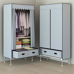 심플 옷장 비키니 옷장 헹거 그레이체크 BTR 조립식이불장 대형 자취 철제비키니옷장