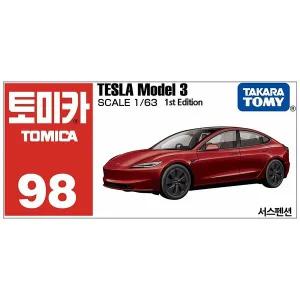 [토미카] 98 테슬라 모델3 초회 레드 다이캐스트 미니카