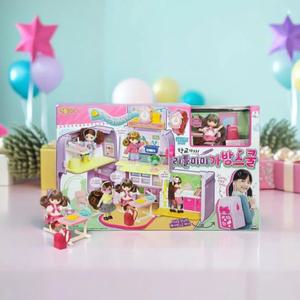 리틀미미 가방스쿨 학생 캐릭터 미미 인형 학교 수업시간 소꿉놀이 인형의집 가방 미니어쳐