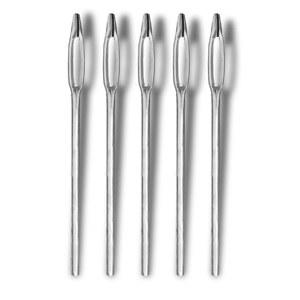 [미국배송] SKERJOVL 자동차 타이어 수리 바늘 헤비 듀티 패치 도구 T-핸들 플러그 도구용 분할 바늘 교체 오토바이 자전거용 범용 키트(5PCS SLIVER)