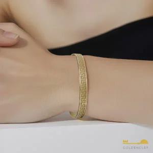 골든클레프 18K 그릭(GREEK) 메쉬 뱅글 팔찌