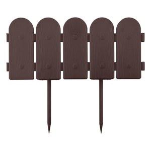 에블린 가든 테두리 나무 울타리 디자인 8pcs 브라운 야드 조경 라이너 잔디 가장자리 장벽 10피트 장식 패널 요소 키트 GMT 10374 A08