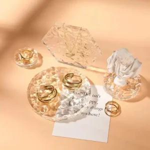 악세사리 촬영용 배경 아크릴판 투명트레이 원형 10cm (WFJBU7Z)