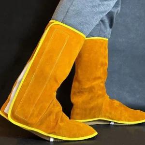 소가죽 용접각반 다리토시 용접용 발등 종아리 보호 우피 가죽각반