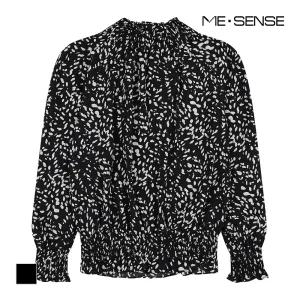 [미센스] 프린트 스모킹 블라우스_MB38BLMD01Z
